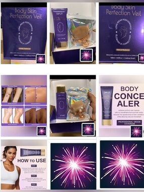 DIMOT KOREAN Body Skin PERFECTION COVERAGE Veil Purple w/Buffer Brush NEW SEALED